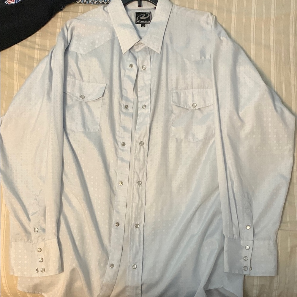 Roper Men's White Western Shirt